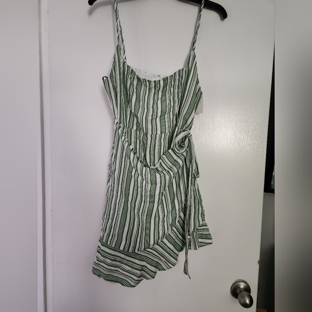 Green and white sundress